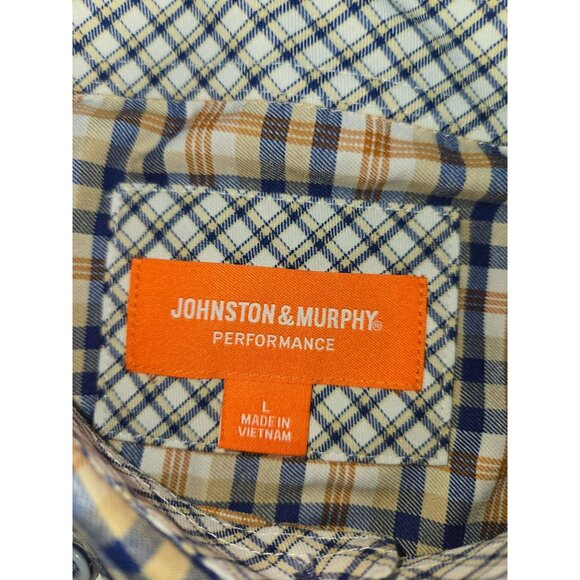 Johnston & Murphy Mens Performance Plaid Shirt Large Nylon Blend - Picture 5 of 7